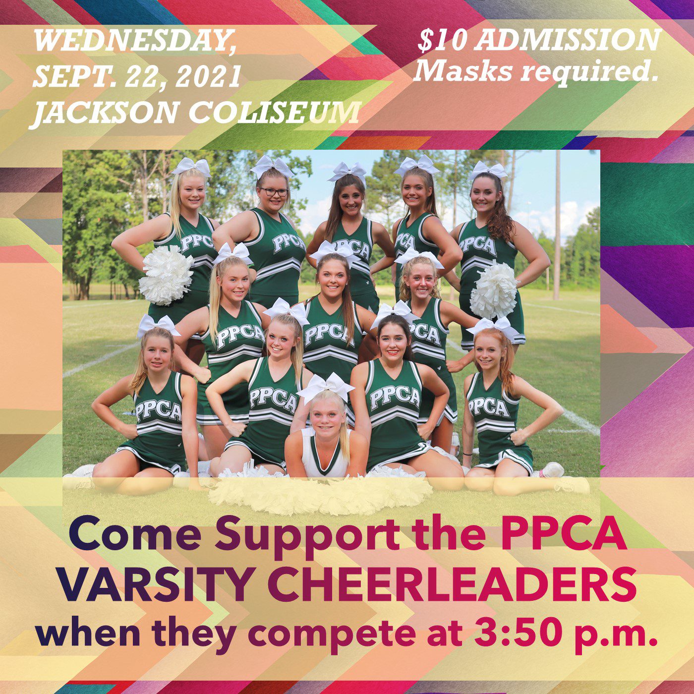 PPCA Cheerleaders in MAIS Spirit Competition Sept. 22 Park Place